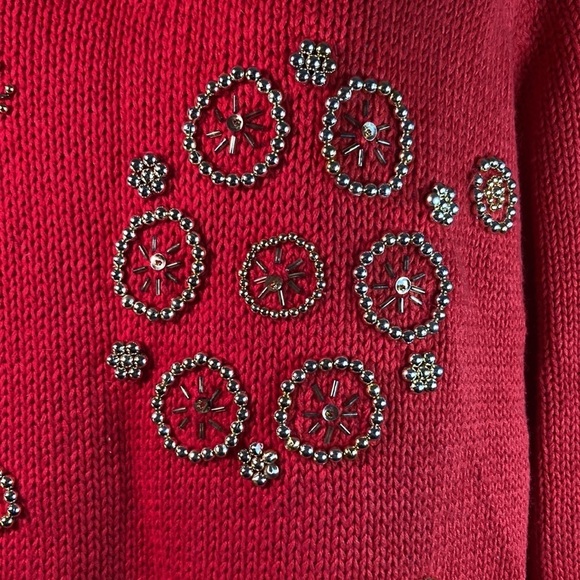 Vintage 80’s red Marmie West sweater. D113 Ramie/cotton Has not been laundered. - Picture 2 of 6